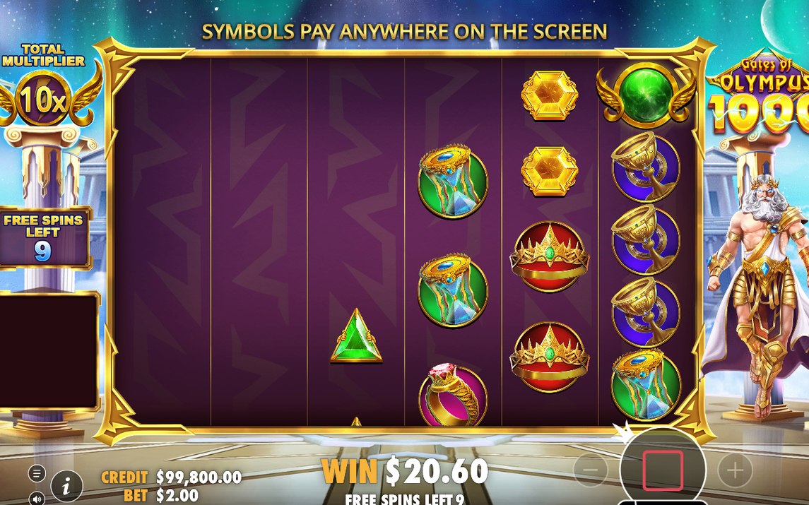 Tre Scatter under Free Spins ger fem extra snurrar